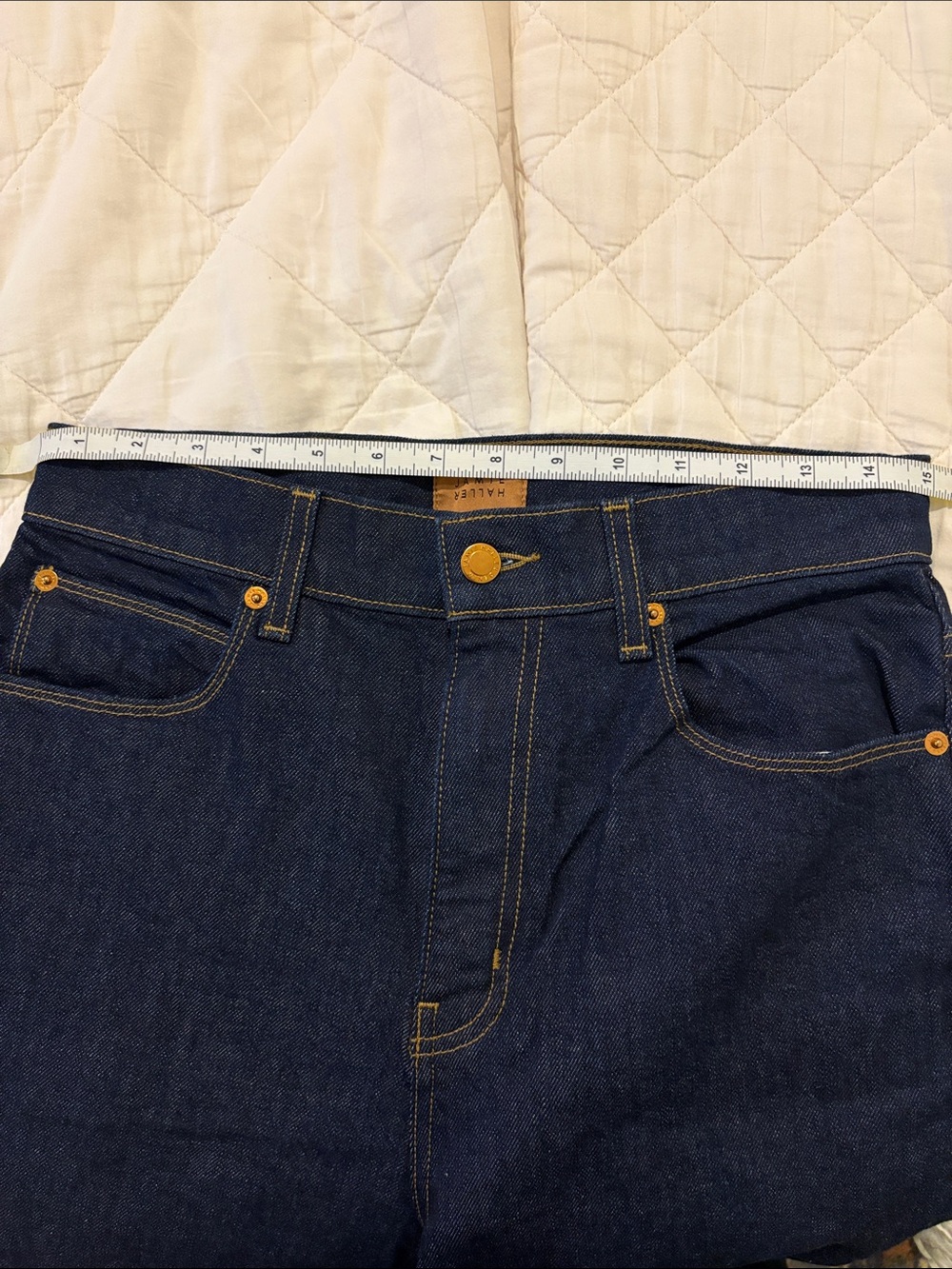 Jamie Haller Wide-Leg Women's Jeans in Dark Indigo - Picture 6 of 7